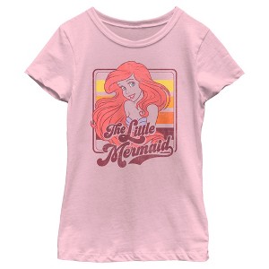 Girl's The Little Mermaid 70s Retro Ariel T-Shirt - 1 of 4