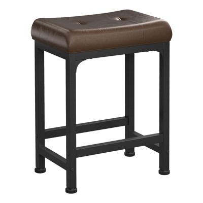 Aheaplus Upholstered Counter Stool With Metal Frame
