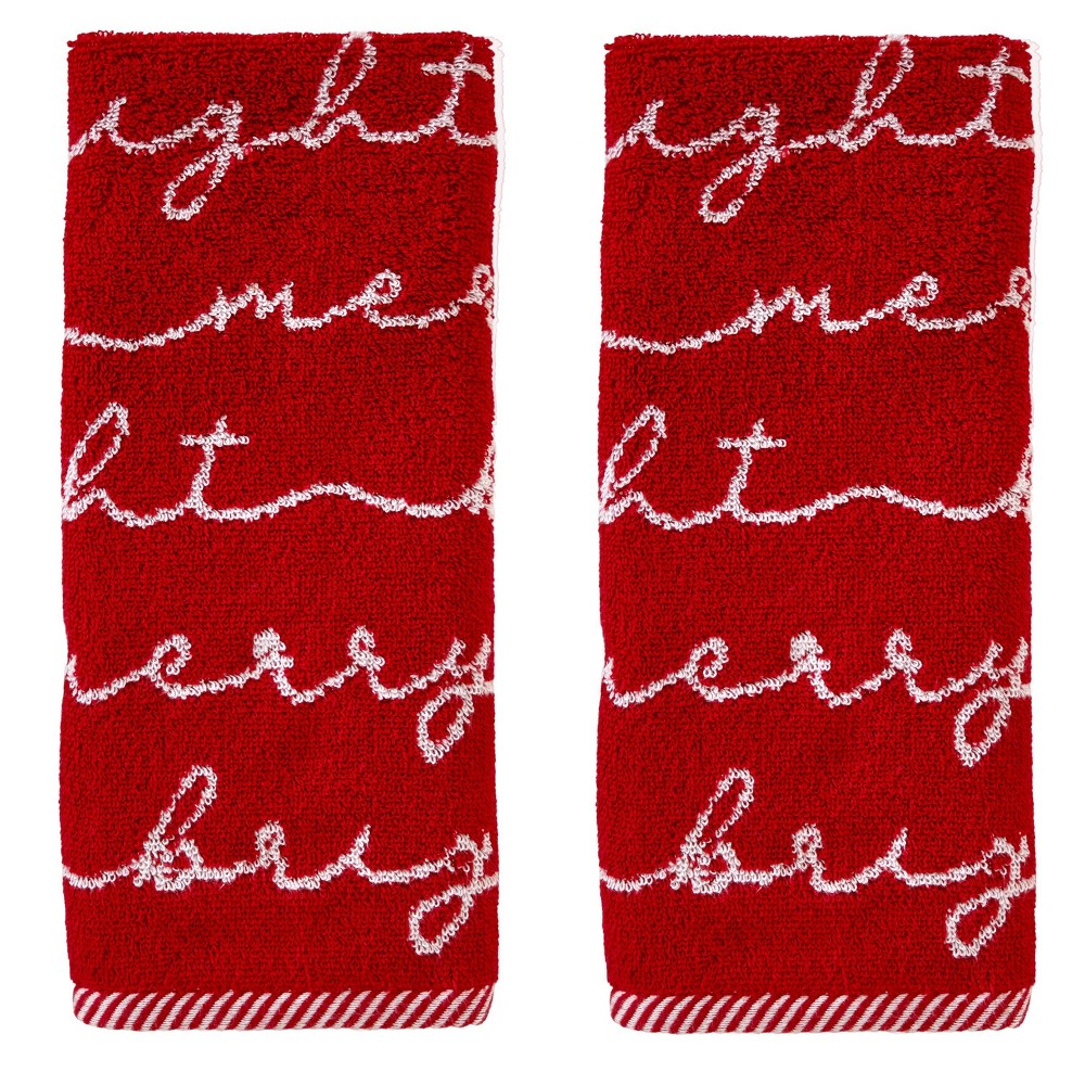 SKL Home 2pk Merry and Bright Hand Towels