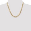 Black Bow Jewelry Men's 7mm 14K Yellow Gold Solid Flat Figaro Chain Necklace - 2 of 4