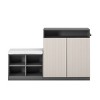 Entryway Shoe Storage Bench Set, 55.1" Modular Shoe Cabinet with Adjustable Shelves and Cushioned Seat-3irtyhousy - 3 of 4