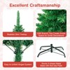 Tangkula 4.5/6.5/7.5ft Pencil Christmas Tree Pre-Lit Hinged Artificial Decoration w/ 250 Warm White Lights - 3 of 4