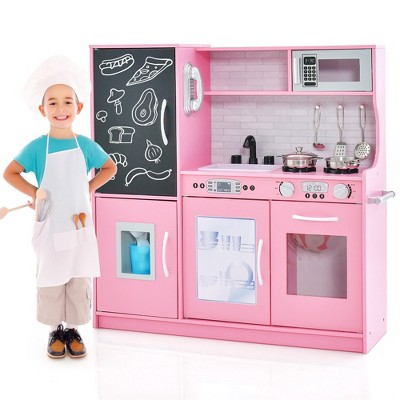 Pink wooden hot sale kitchen