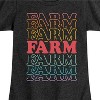 Girls' - Case IH - Spin Rainbow Stacked Farm Fitted Short Sleeve Graphic T-Shirt - 2 of 4
