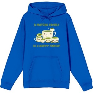 A Matcha Family Is A Happy Family Adult Long Sleeve Hoodie - 1 of 2