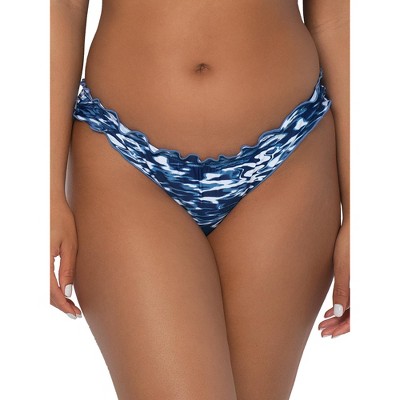 Smart & Sexy Swim Secret Ruffled and Ruched Back Bikini Bottom