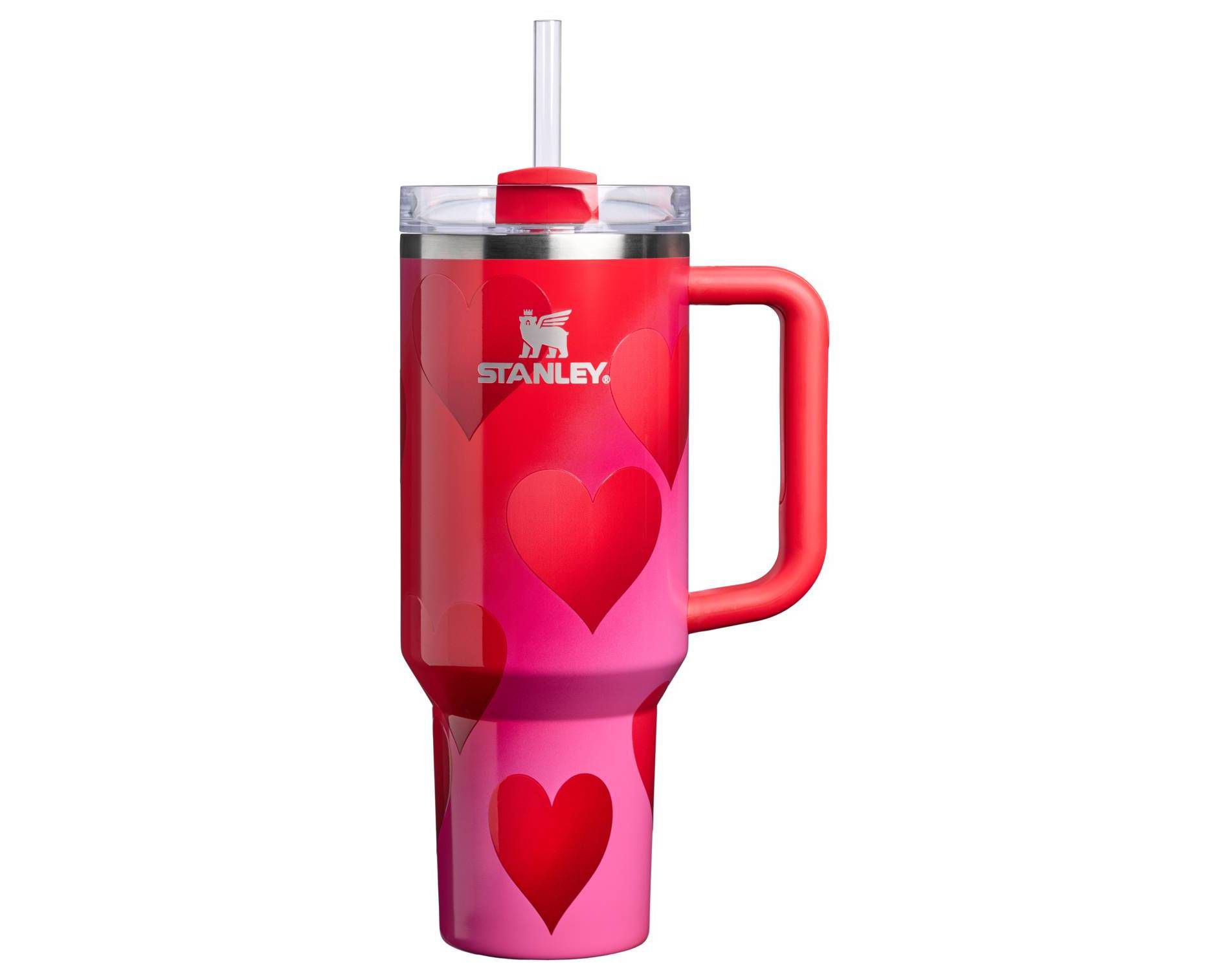 Stanley 40 oz Stainless Steel H2.0 Flowstate Quencher Tumbler Rouge Heart Gradient