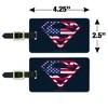 Superman Usa American Flag Shield Logo Luggage ID Tags Set of 2 - 4 of 4