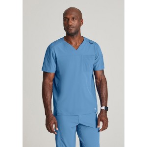 Barco One Men's Velocity 2-Pocket Ribbed V-Neck Scrub Top - 1 of 4