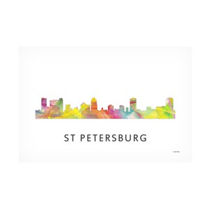 Trademark Fine Art -Marlene Watson 'St Petersburg Florida Skyline' Canvas Art - 1 of 4