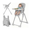 Baby High Chair, Foldable Feeding Chairs for Babies and Toddlers, Adjustable Height/Backrest/Footrest, Removable Tray, Fast Folding - 4 of 4