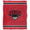Western Oregon University Primary Logo Silky Touch Blanket White 50x60 - 2 of 4
