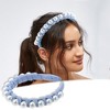 Unique Bargains Women's Fashion Faux Pearl Braided Tape Headband Hairband 0.79 Inch Wide 1 Pc - 2 of 4
