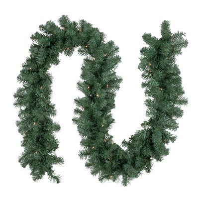 Northlight 9' X 12 Prelit White Crystal Spruce Artificial Christmas Garland  - Clear Lights : Target