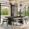 Kyoto Japandi Style 79" Black Solid Oak Dining Table with 4 Point/Leg for Dining Room, Indoor Furniture - Maison Boucle - 4 of 4