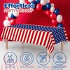 4E’s Novelty 3 Pack Patriotic Table Cloth 54” x 108" for 4th of July Decorations Disposable Tablecloth - 4 of 4