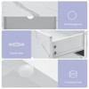 Hommpa Modern Open Shelf LED Nightstand with 2 Drawers & Table Charging Station - 2 of 4