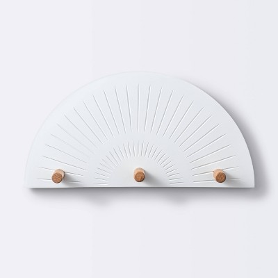 Wall Hook Shelf With Beading - White - Cloud Island™ : Target