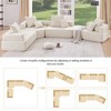 YOOCOZZ Oversized Irregular-Shaped Boucle Modular Compressed Sofa, All-Sponge Construction - Beige - 4 of 4
