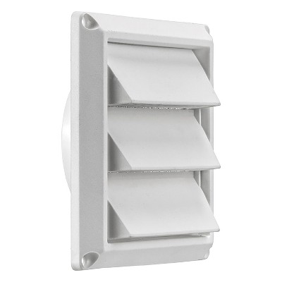 Lambro® 4-In. White Plastic Air Intake Louver Vent