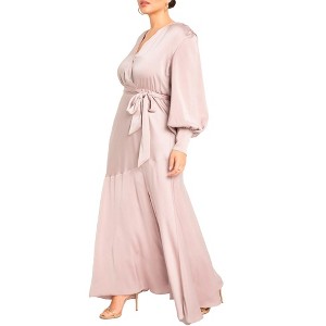 ELOQUII Women's Plus Size Satin Maxi Dress - 1 of 4