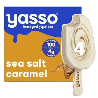 Yasso Frozen Greek Yogurt - Sea Salt Caramel Bars - 4ct