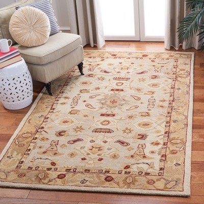 Ivory Elegance Round Handmade Wool Tufted Rug 3'