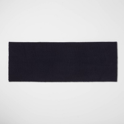 22"x60" Low Chenille Memory Foam Bath Rug Navy - Threshold™