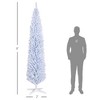 NAYSAYE 8FT Slim Pencil Artificial Christmas Tree with 618 Branch Tips White Holiday Decoration for Home Office Party, White, 21.8"*21.8"*94.5" - 3 of 4