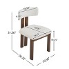 Armless Fabric Upholstered Dining Chairs Set of 2,Metal Legs Dining Room Chair With U-Shaped Seats,31'' H Modern Kitchen Dining Chair-Coolbibila - 4 of 4