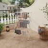 SUGIFT Folding Clothes Drying Rack, Dry Laundry and Hang Clothes,Towel Rack for Storage, White - 3 of 4