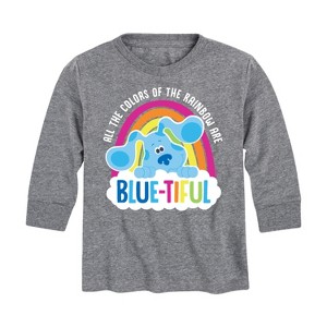 Boys' - Blue's Clues & You! - All The Colors Of The Rainbow Are Blue-tiful Long Sleeve Graphic T-Shirt - 1 of 4