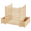 coucheta Air Conditioner Fence, Outdoor Wood Privacy Screens for Outside with Planter Box, No Dig Trash Can AC Fence Pool Equipment Enclosure Panels - 4 of 4