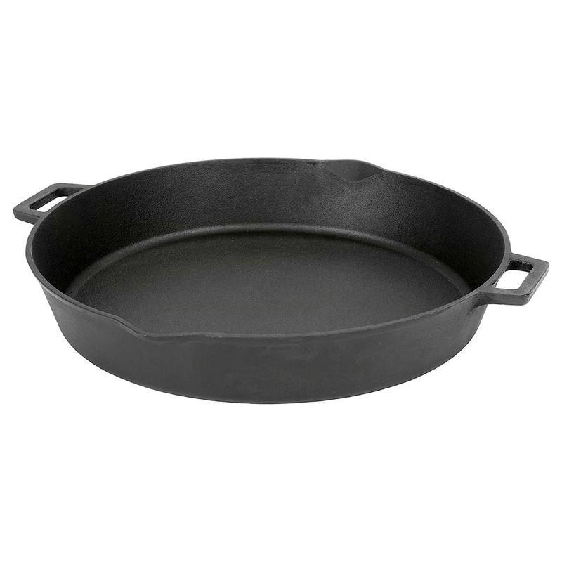 Bayou Classic 16 Inch Oven Safe Cast Iron Skillet Cooking Pot, 1 of 8
