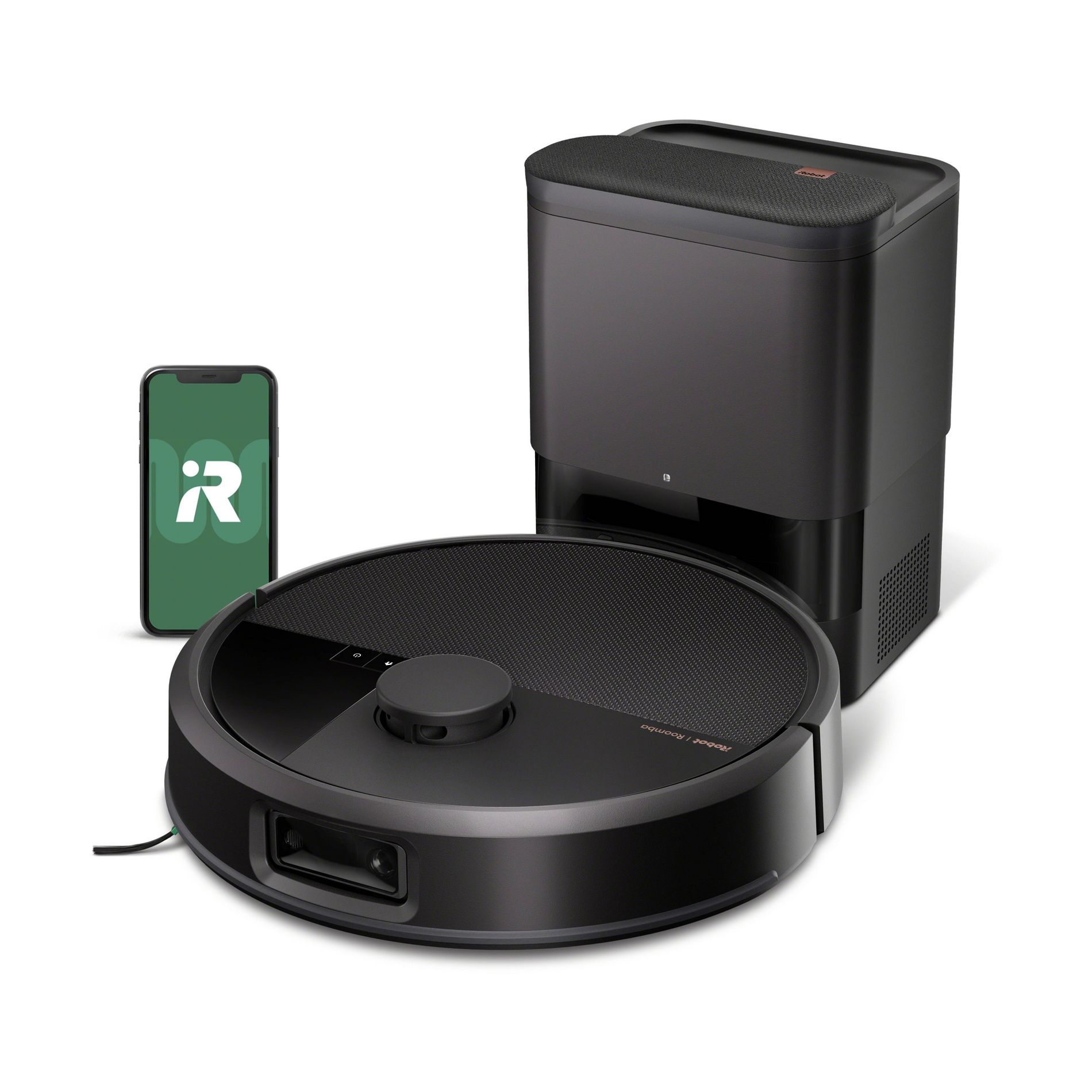 iRobot W255020 Roomba Plus 715 VAC + AutoEmpty Dock Vacuum 5.9" Cleaning Path Black