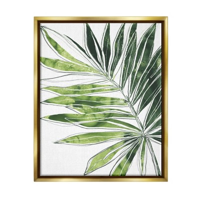 Stupell Industries Tropical Green Plant Expressive Palm Linework