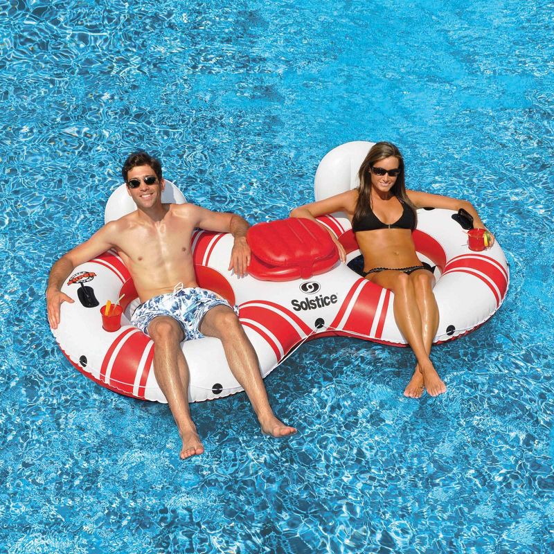 Swimline 88" Super Chill Swimming Pool Duo Inner Tube with Cooler, 2 of 7