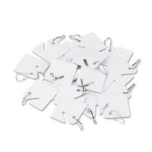 Securit Replacement Slotted Key Cabinet Tags 1 5/8 x 1 1/2 White 20/Pack 04983 - 1 of 4
