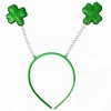 Skeleteen Glitter Shamrock Headband Boppers - St Patricks Day Irish Green Shamrock Head Band Party Favors Supplies Accessories - 6 Pieces - 4 of 4
