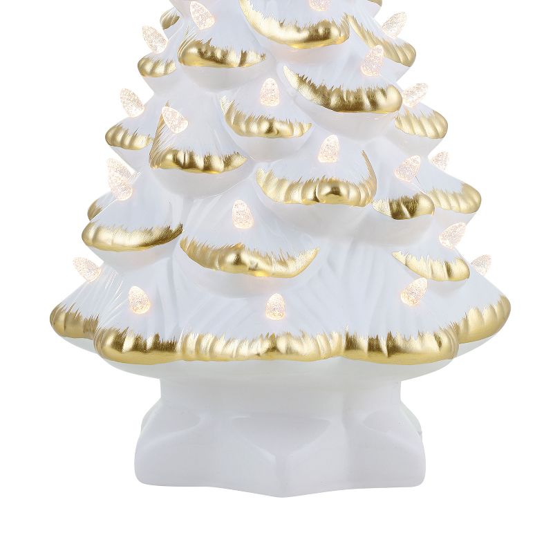 Mr. Christmas Animated Nostalgic Ceramic LED White Christmas Tree - 14", 6 of 7