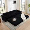 Left sofa seat,L shape Modular Sectional Sofa, Compressed Sectional Sofa Modern Minimalist Style Corduroy Couch,Unfold into a bed, Bedroom - 3 of 4