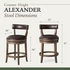 Maven Lane Alexander Swivel Vegan Leather Counter Height Bar Stool - 4 of 4