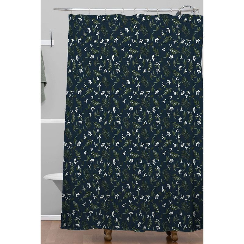 Iveta Abolina Nordic Christmas Shower Curtain Blue/Green - Deny Designs, 3 of 5