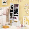 Infans Kids Vanity Set Princess Makeup Dressing Table & Chair Set w/ Jewelry Armoire - 4 of 4