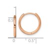 Chisel Stainless Steel Polished Rose IP-plated 1.6mm Hinged Hoop Earrings - 4 of 4