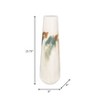 Metal Iron Vase - Modern Glam Decorative White Tall Flower Vase with Hand-Painted Design for Home, Office, Bedroom, and Living Room - 2 of 4