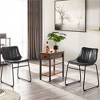 Yaheetech Pack of 2 Industrial Armless Upholstered Faux Leather Dining Chairs Stools - 2 of 4