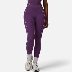 Anna-Kaci Active Women's High Waist Seam Detail Leggings with Contoured Fit and Stretch Fabric - 1 of 4