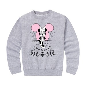 Boys' - Disney - Be Kind To Yourself Graphic Long Sleeve Fleece Sweatshirt - 1 of 4