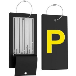Highwind Fully Bendable Luggage Bag Tag Initial, Yellow - 1 of 2